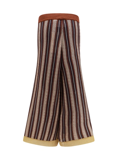 Shop Erika Cavallini Striped Viscose Skirt