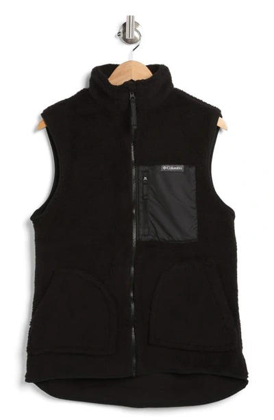 Shop Columbia Holly Hideaway Fleece Vest In Black