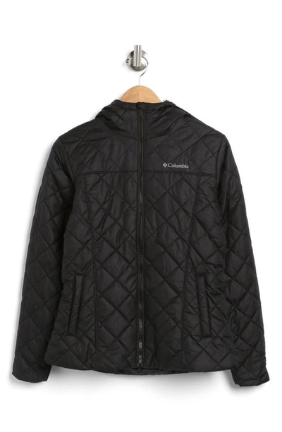 Shop Columbia Copper Crest Hooded Puffer Jacket In Black