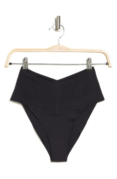 Shop L*space Fused High V-waist Bikini Bottoms In Black