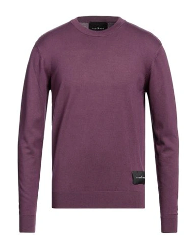 Shop John Richmond Man Sweater Deep Purple Size L Viscose, Nylon