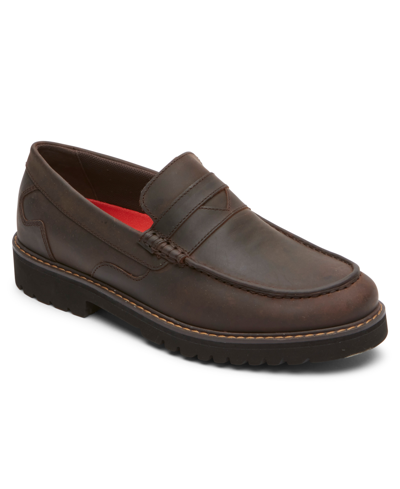 Shop Rockport Men's Maverick Penny Loafer Shoes In Brown