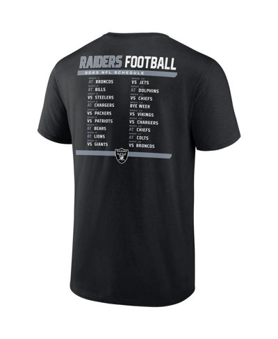 Shop Fanatics Men's  Black, White Las Vegas Raiders Two-pack 2023 Schedule T-shirt Combo Set In Black,white