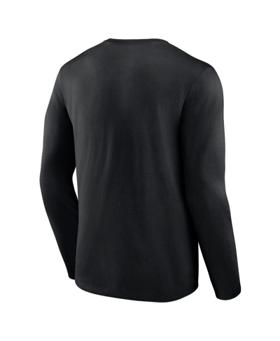 Shop Fanatics Men's  Black Cincinnati Bengals Big And Tall Wordmark Long Sleeve T-shirt