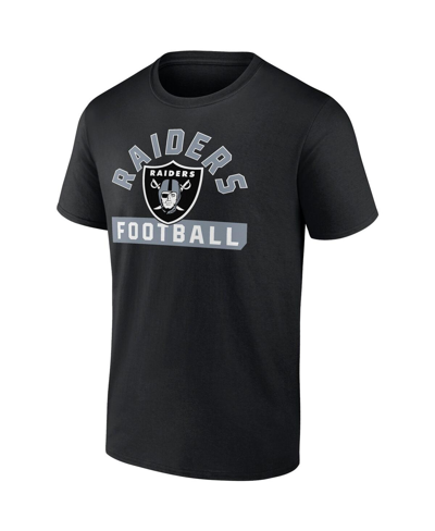 Shop Fanatics Men's  Black, White Las Vegas Raiders Two-pack 2023 Schedule T-shirt Combo Set In Black,white