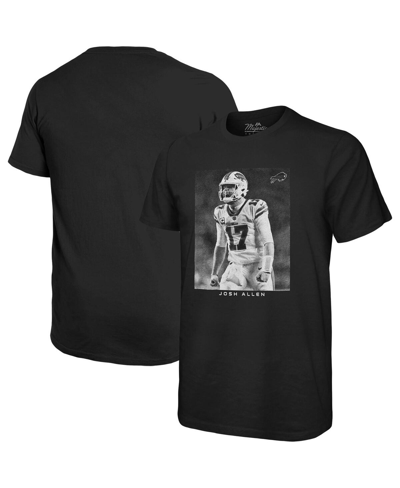 Majestic Threads Josh Allen Black Buffalo Bills Oversized Player Image T-shirt In Black