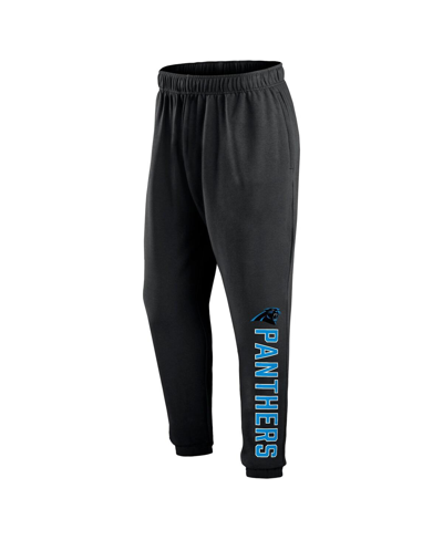 Shop Fanatics Men's  Black Carolina Panthers Chop Block Fleece Sweatpants