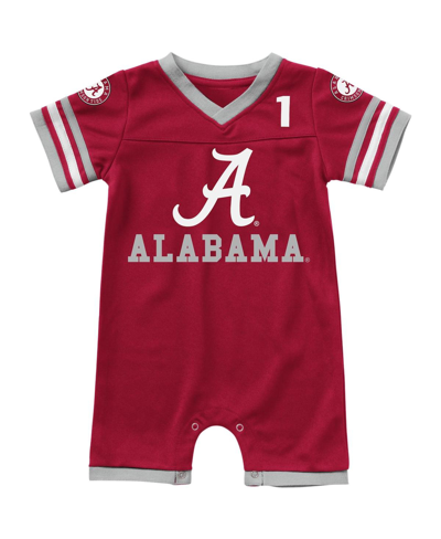 Colosseum Infant  Crimson Alabama Crimson Tide Bumpo Football Romper In Crimson