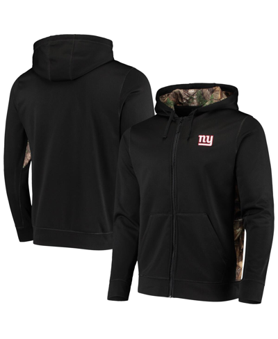 Dunbrooke Men's  Black, Realtree Camo New York Giants Decoy Tech Fleece Full-zip Hoodie In Black,realtree Camo