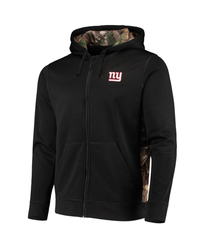 Shop Dunbrooke Men's  Black, Realtree Camo New York Giants Decoy Tech Fleece Full-zip Hoodie In Black,realtree Camo