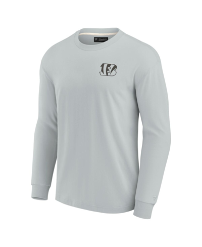 Fanatics Signature Unisex  Gray Cincinnati Bengals Super Soft Long Sleeve T-shirt In Gray