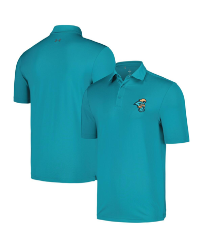 Shop Under Armour Men's  Teal Coastal Carolina Chanticleers Tee To Green Polo Shirt