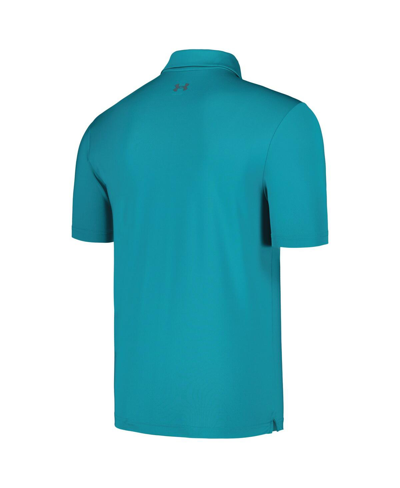 Shop Under Armour Men's  Teal Coastal Carolina Chanticleers Tee To Green Polo Shirt