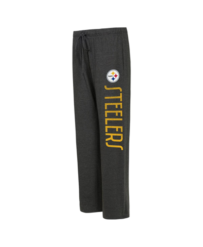 Shop Concepts Sport Women's  Black, Gold Distressed Pittsburgh Steelers Muscle Tank Top And Pants Lounge S In Black,gold