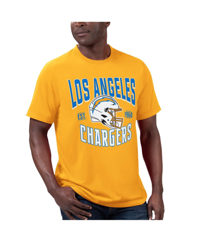 Shop G-iii Sports By Carl Banks Men's  Powder Blue, Gold Los Angeles Chargers T-shirt And Full-zip Hoodie  In Powder Blue,gold