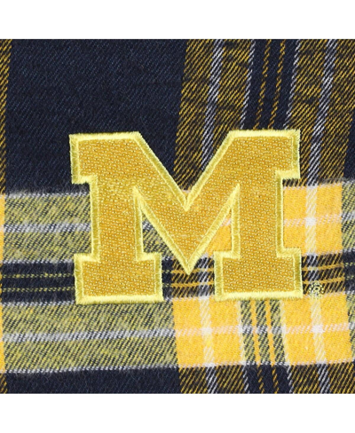 Profile Men's  Navy, Maize Michigan Wolverines Big And Tall 2-pack T-shirt And Flannel Pants Set In Navy,maize