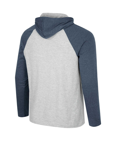 Colosseum Men's  Heather Gray Notre Dame Fighting Irish Hasta La Vista Raglan Hoodie Long Sleeve T-sh In Heather Gray