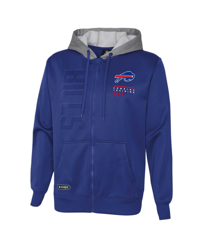 Shop Outerstuff Men's Royal Buffalo Bills Combine Authentic Field Play Full-zip Hoodie Sweatshirt