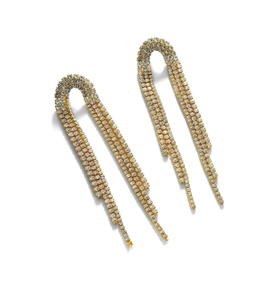Shop Sohi Women's Gold Bling Cluster Drop Earrings