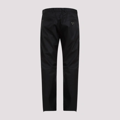 Shop Prada Nylon Pants In Black
