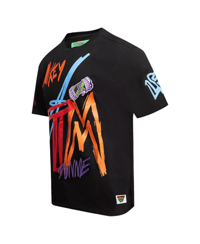 Freeze Max Men's And Women's  Black Teenage Mutant Ninja Turtles Turtle Power Graphic T-shirt In Black