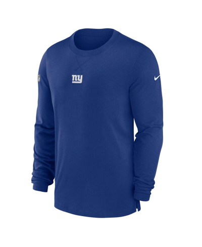 Shop Nike Men's  Royal New York Giants 2023 Sideline Performance Long Sleeve T-shirt