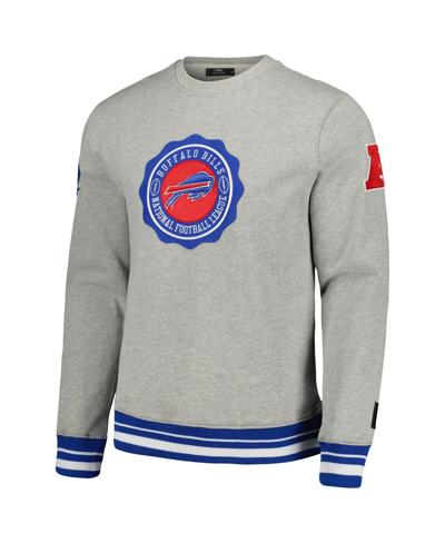 Shop Pro Standard Men's  Heather Gray Buffalo Bills Crest Emblem Pullover Sweatshirt