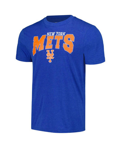 Shop Concepts Sport Men's  Charcoal, Royal New York Mets Meter T-shirt And Pants Sleep Set In Charcoal,royal