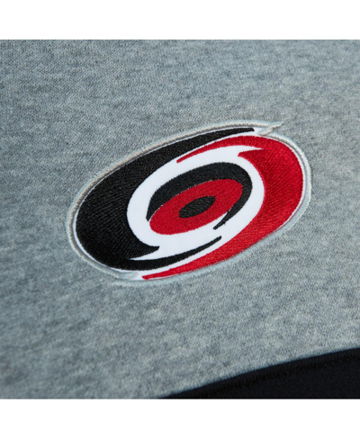 Mitchell & Ness Men's  Red, Gray Carolina Hurricanes Head Coach Pullover Hoodie In Red,gray