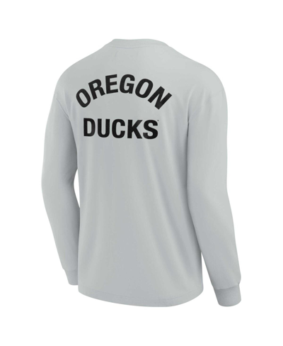 Fanatics Signature Unisex  Gray Oregon Ducks Super Soft Long Sleeve T-shirt In Gray