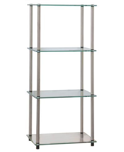 Shop Convenience Concepts 17.75" Glass Designs2go Classic Glass 4 Tier Tower