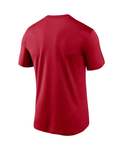 Shop Nike Men's  Scarlet San Francisco 49ers Logo Essential Legend Performance T-shirt
