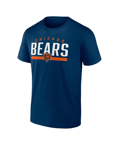 Shop Fanatics Men's  Navy Chicago Bears Arc And Pill T-shirt
