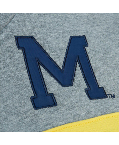 Mitchell & Ness Men's  Navy Michigan Wolverines Head Coach Pullover Hoodie In Navy