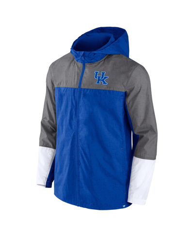 Shop Fanatics Men's  Royal, Gray Kentucky Wildcats Game Day Ready Full-zip Jacket In Royal,gray