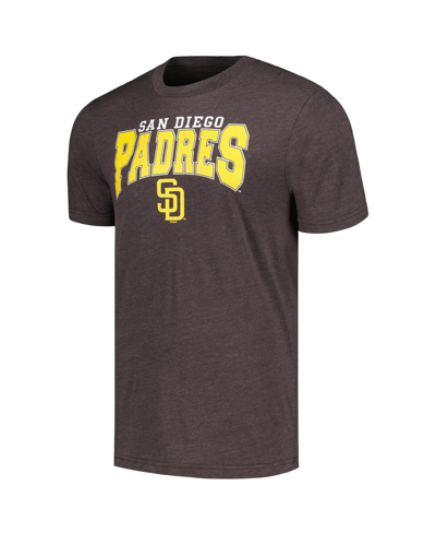 Concepts Sport Men's  Charcoal, Brown San Diego Padres Meter T-shirt And Pants Sleep Set In Charcoal,brown