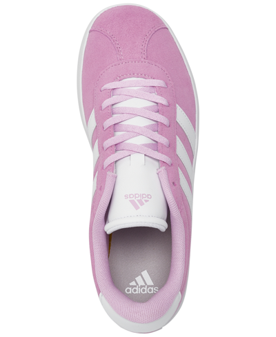 Shop Adidas Originals Big Girls Vl Court 3.0 Casual Sneakers From Finish Line In Bliss Lilac,cloud White
