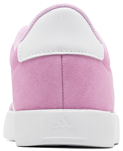Shop Adidas Originals Big Girls Vl Court 3.0 Casual Sneakers From Finish Line In Bliss Lilac,cloud White