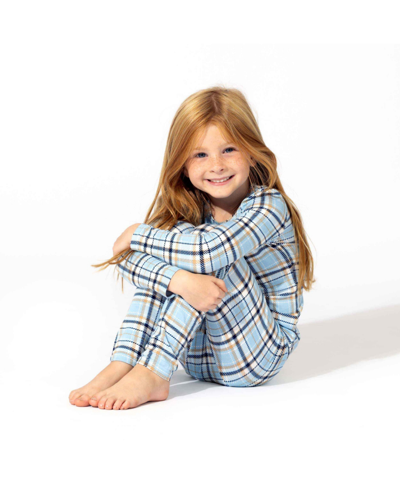 Shop Bellabu Bear Unisex Kidsâ Holiday Plaid Blue Set Of 2 Piece Pajamas