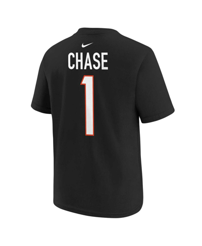 Nike Preschool Boys And Girls  Ja'marr Chase Black Cincinnati Bengals Player Name And Number T-shirt In Black