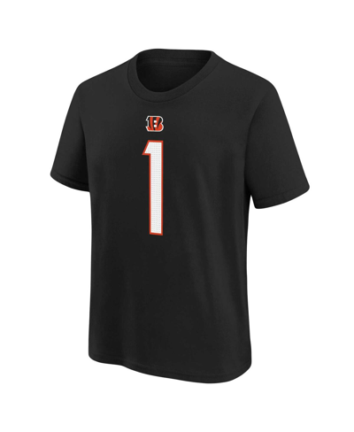 Nike Preschool Boys And Girls  Ja'marr Chase Black Cincinnati Bengals Player Name And Number T-shirt In Black