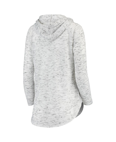 Pressbox Women's  Gray Iowa Hawkeyes Space Dye Lace-up V-neck Long Sleeve T-shirt In Gray
