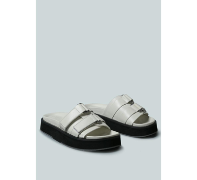 Shop Rag & Co Aniston Buckled Flatform Women Slip-on Sandal In White
