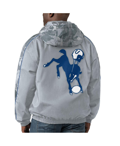Starter Gray Indianapolis Colts Thursday Night Gridiron Throwback Full-zip Jacket In Gray