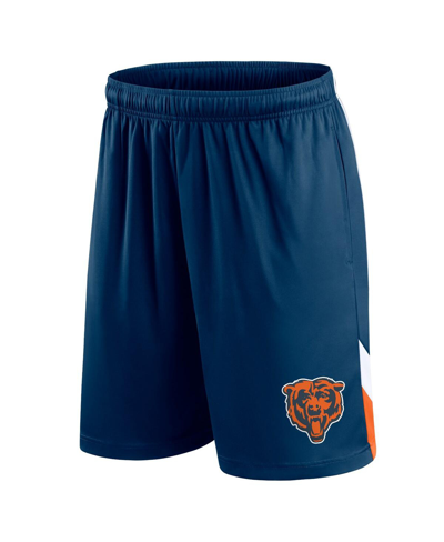 Shop Fanatics Men's  Navy Chicago Bears Big And Tall Interlock Shorts