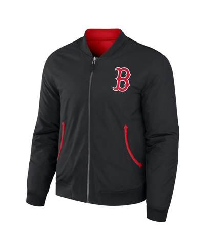 Fanatics Men's Darius Rucker Collection By  Black, Red Boston Red Sox Reversible Full-zip Bomber Jack In Black,red