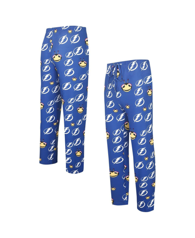 Shop Concepts Sport Men's  Blue Tampa Bay Lightning Gauge Allover Print Knit Sleep Pants