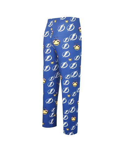 Shop Concepts Sport Men's  Blue Tampa Bay Lightning Gauge Allover Print Knit Sleep Pants