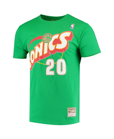 Shop Mitchell & Ness Men's  Gary Payton Green Seattle Supersonics Hardwood Classics Stitch Name And Number