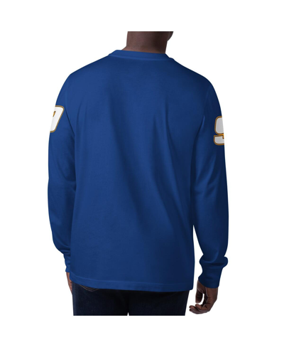 Shop Starter Men's  Royal Chase Elliott Clutch Hit Graphic Long Sleeve T-shirt